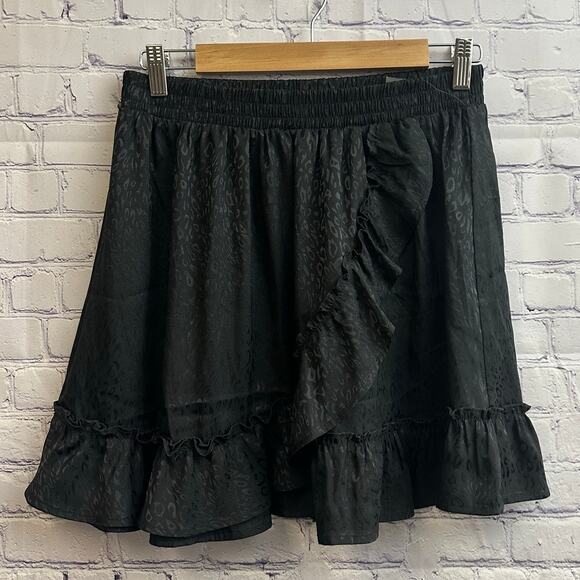Art Class Black Leopard Print Ruffle Skirt Girls Size XXL 18 NEW Flowy Summer - Picture 1 of 6